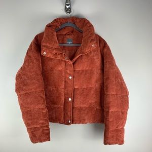 Primark Rustic Orange Puffer Corduroy 